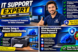 it support specialist windows network expert