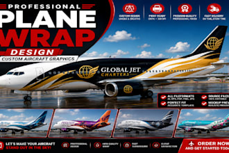 custom plane wrap design