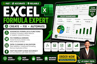 create excel formulas, automate spreadsheets, and fix errors