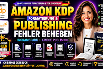 fix amazon KDP, ingramspark book formatting and kindle publishing errors