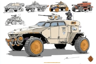draw any concept vehicle or character for rpg game