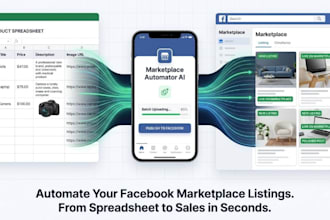 develop facebook marketplace bot, craigslist bot uploading bot, auto listing bot