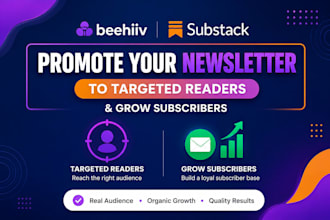 manually promote your substack page to get targeted audience, beehiiv promotion