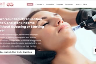 design wix beauty training website skincare consultant mobile spa website