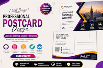 design a professional postcard for business marketing events