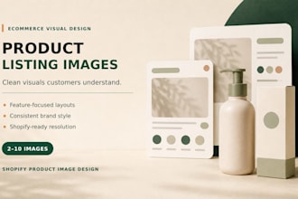 design clean and engaging shopify product listing images