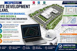 create site plans, stormwater drainage, sewer design and infrastructure drawings