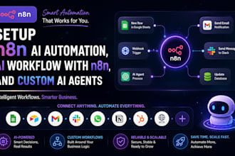 setup n8n ai automation ,ai workflow with n8n, and custom ai agents