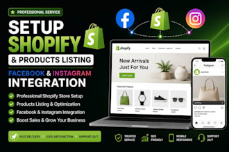 setup shopify store with facebook and instagram integration