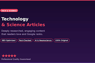 write technology and science articles
