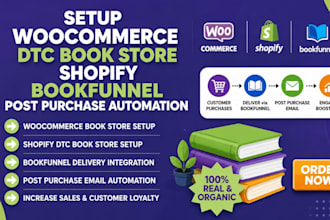setup woocommerce dtc book store shopify bookfunnel post purchase automation