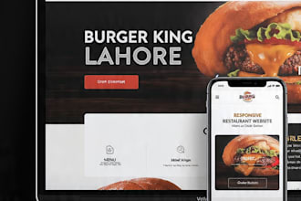 design a restaurant and a burger website for you