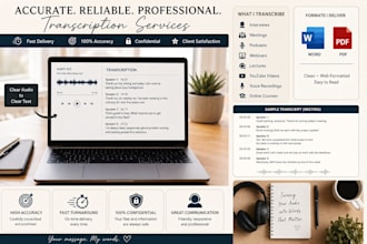 professionally transcribe interviews, meetings, and lectures