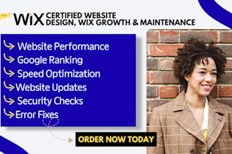 wix website growth, maintenance, updates, SEO and support services