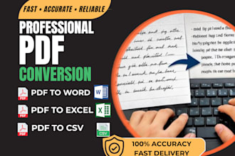 convert PDF to excel, word, and CSV accurately