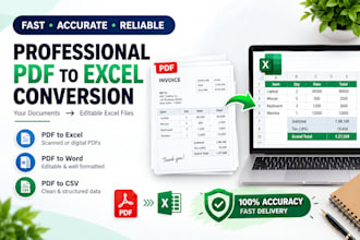 convert PDF to excel, word, and CSV accurately