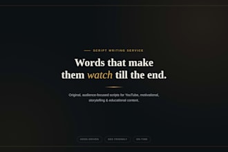 write engaging youtube scripts