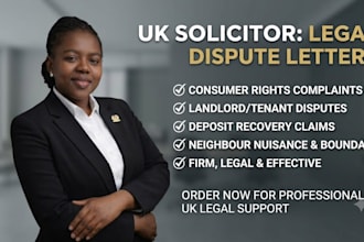 draft a formal UK consumer rights complaint letter or demand letter