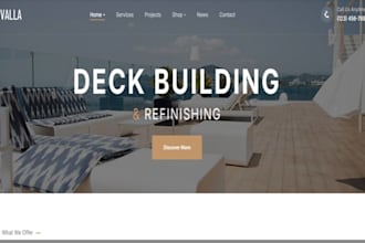 design wix deck builder website custom deck construction contractor website