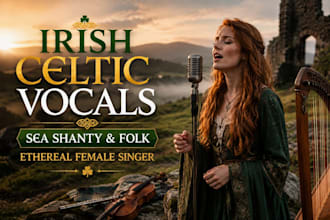 sing irish celtic, sea shanty, ethereal vocals, folk, fantasy and medieval songs