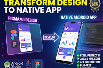 convert figma or xd design to native android app using android studio