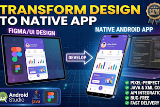 convert figma or xd design to native android app using android studio