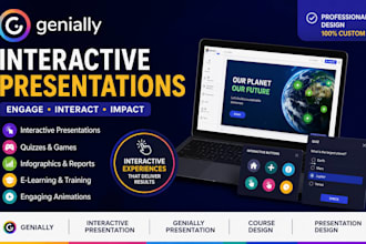 design professional interactive genially presentations courses and training mate