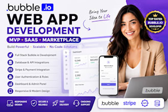 develop bubble io web app mvp saas and build custom bubble applications