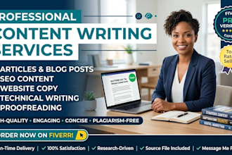 write SEO optimized blog posts and articles for your website