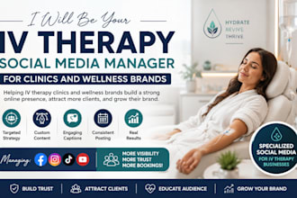 be your iv therapy social media manager for clinics and wellness brands