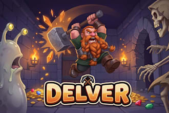 design steam capsule art, indie game key art, game logo, steam store banner