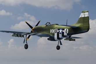 create realistic 3d aircraft models in blender
