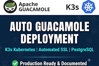 do automated guacamole deployment on k3s kubernetes and docker