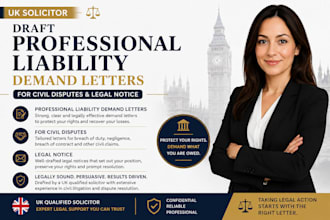 draft professional liability demand letters for civil disputes and legal notice