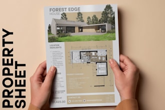 create a real estate property sheet with floor plan