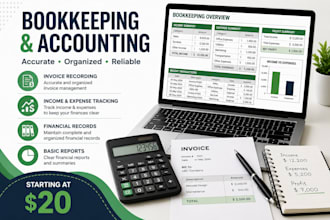 do bookkeeping, accounting data entry, and financial records
