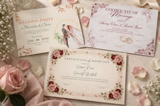 design marriage certificate for you