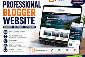create a professional blogger website or blog