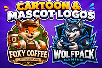 create high quality cartoon mascot and esports logo design