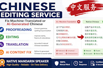 manually rewrite machine translated or ai generated chinese