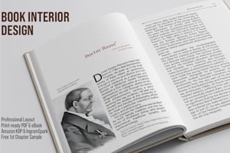 design a professional book interior formatting and layout