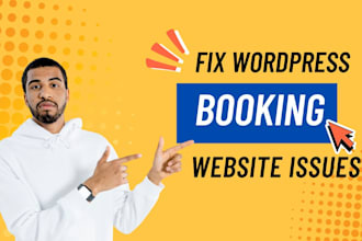fix wordpress booking website issues and booking plugins