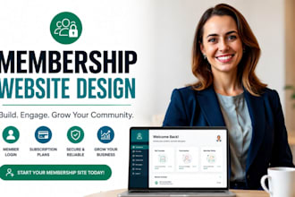 membership website, subscription website, paid membership, member portal