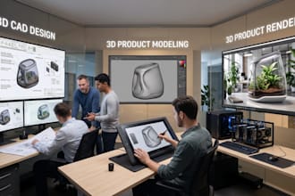 do 3d product modeling, 3d product rendering and 3d cad design