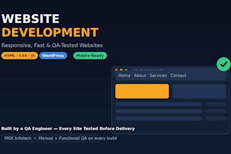 build a responsive, QA tested business website