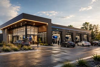 design 3d car wash, truck wash, auto detailing and service facility