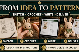 design, write and test custom crochet patterns with photos and video tutorials