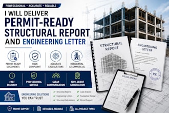 deliver permit ready structural report and engineering letter