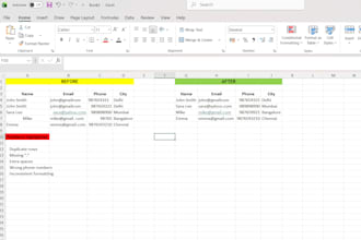 clean data, convert PDF to excel
