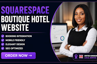 build squarespace boutique hotel website inn website guest house lodge site
